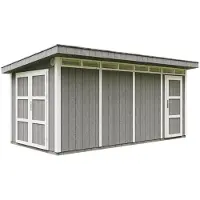 Timbela M905C-CAVERN STEEL - LP SmartSide Tuinhuis op houtbasis - 11,47 m² - 530x279xH237 cm - met vloer en verf