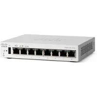 Cisco Catalyst 1200-8T-D - Switch - Gigabit Ethernet - Laag 3 - Smart - 8 x 10/100/1000 - Voor op het bureau - PoE (67 W)