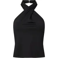 Pieces Pclula Haltertop Dames Zwart S
