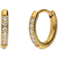 Lucardi Oorbellen 'Statement' goud / transparant