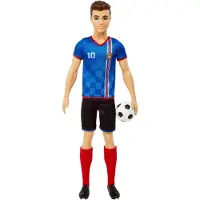Barbie en Ken soccer blauw