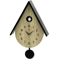 AMS Wandklok W7512 is een tijdloos meesterwerk dat elke kamer een speciaal tintje geeft , met vogelgeluid is deze wandklok een leuke toevoeging in uw huis