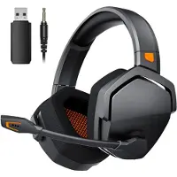 TIM. TIM Game headset draadloos - Headset - Game headset - Gaming headsets - Zwart/Oranje -‎ 20cm x 11cm x 21cm