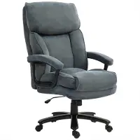 Happiq Bureaustoel van Polyester – Verstelbare Kantoorstoel 68,5 x 79 x 117–125 cm – Ergonomische Office Chair voor Werk en Thuis – Grijs