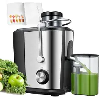 TIM. TIM Sapcentrifugesgroentenenfruit-Sapcentrifuges-Slowjuicer-Zilver-‎26cmx18cmx29cm