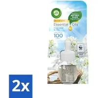 Air Wick - Luchtverfrisser Navulling - Essentiële Oliën - Fris Linnen & Lilac - Elektrische Geurverspreider - 20 ml - Voordeelverpakking - 2 stuks