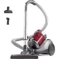 TIM. TIM Steelstofzuiger met snoer - Steelstofzuiger - Stofzuiger - Grijs/Rood - ‎42cm x 25cm x 33cm