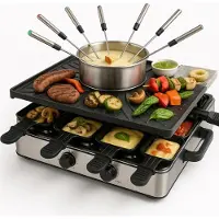 TIM. TIM Gourmetstel 8 personen - Gourmetstellen - Gourmet - Zwart - 10cm x 10cm x 10cm