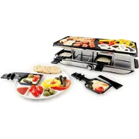 TIM. TIM Gourmetstel 8 personen - Gourmetstellen - Gourmet - Zwart/Zilver -‎ 26cm x 51cm x 13cm