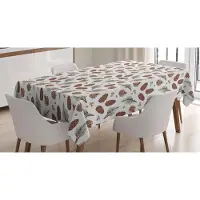 Abakuhaus dennenappel tafelkleed, rustieke boskunst, print met heldere kleuren zonder vervaging, wasbaar voor binnen- of buitengebruik, 140 x 240 cm, meerkleurig