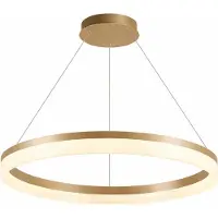 Lyora Strakke hanglamp Ara Ø 60cm goud
