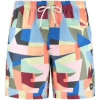 The Sunshine Brand Zwemshorts 'Mike' kobaltblauw / abrikoos / rosa / rood