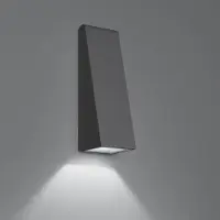 Artemide LED-wandlamp buiten Cuneo Mini, zwart, Aluminium, Design, LED wandlamp buiten