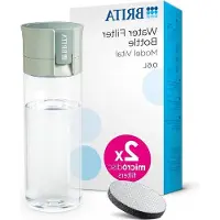 OEM Groene waterfilterfles (0,6 liter) - inclusief 2 microfilter discs - BPA-vrij, ideaal voor onderweg - vermindert PFAS, chloor, herbiciden, pesticiden en andere verontreinigingen - behoudt mineralen