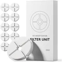 OEM Kattenfonteinfilter, filter voor drinkbakken voor katten en honden, vervangende filters voor drinkbakken van 2-3 liter, filters met hars en actieve kool, wit, 10 stuks