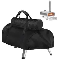 OEM Pizzaoven voor houtvuur, met rookkanaal en een draagbare hoes van 500D Oxford-stof (95 x 42 x 22 cm)