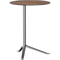 Fritz Hansen Little Friend Ks12 Side Table Chrome / - Bijzettafels & buffetten Laminaat Walnut - 5702370181765