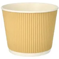 Papstar 25 Soepkommen, karton 998 ml Ø 13,5 cm · 10,8 cm bruin/wit Ripple Wall