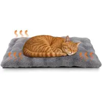 OEM Mat voor katten- en hondenvachten, 70 x 45 cm, wintermat met antislipwerking voor binnen- en buitengebruik, houdt huisdieren warm, wasbaar, waterdicht (grijs, L)