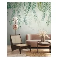 Living Walls Ranken-behang aquarel groen, moderne behang in waterverf-optiek, vliesbehang met bladeren 399071, groen vliesbehang voor kantoor 39907-1, BRICOFLOR.nl