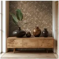 A.S. Création BLADEREN BEHANG | Floraal - Bruin Goud - Metropolitan Stories Hot Spots