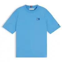 Tommy Hilfiger t-shirt - blauw Jongens Katoen Ronde hals Effen - maat 128