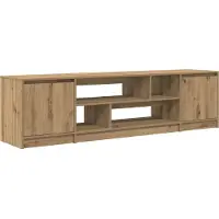 vidaXL Tv-meubel 188,5x41x50 cm spaanplaat ambachtelijk eikenkleurig