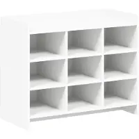 vidaXL Schoenenkast met opslag Wit 85 x 39,5 x 70 cm Bewerkt hout