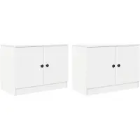 vidaXL Opbergkast voor loftbed 2 st Wit 66 x 35 x 48 cm Bewerkt hout