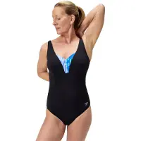 Speedo Shaping Printed Opusgem Dd+ Swimsuit Zwart UK 34 Vrouw