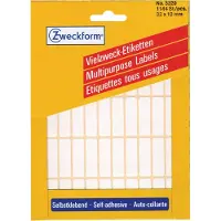 Avery Zweckform AVERY Universele etiketten 3320 Permanent klevend Wit 32 x 10 mm 26 Vellen à 44 Etiketten