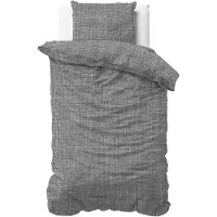 Sleeptime Pure dekbedovertrek Vintage - antraciet - Katoen - 140x220