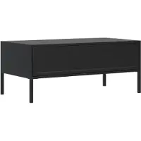 Selsey Velveto - Salontafel met lade, zwart, 100x50 cm