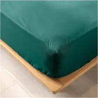 Douceur d'intérieur Katoenen Hoeslaken "Biolina" 180x200cm Smaragd