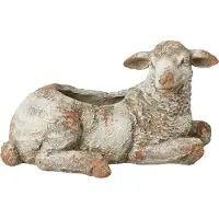 Clayre & Eef Bloempot Schaap Beige Keramisch materiaal