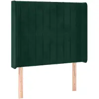 vidaXL Hoofdbord met randen 83x16x118/128 cm fluweel groen