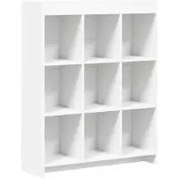 vidaXL Boekenkast Wit 87,5 x 30 x 111 cm Bewerkt hout