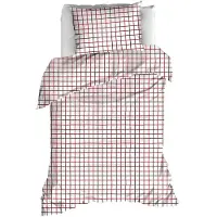 MOODIT Dekbedovertrek Rhombus Ruby Red Flanel-140 x 200 / 220 cm | 1-Persoons