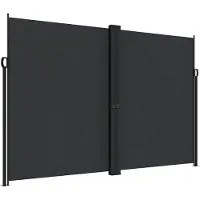vidaXL Tuinscherm uittrekbaar 220x1200 cm zwart