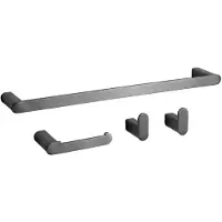 REA - Mati - Set Badkamerhangers - Titanium - 10X10X10Cm