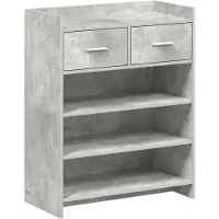 vidaXL Schoenenkast 73,5 x 36 x 92 cm Bewerkt hout Betongrijs
