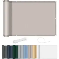OEM Balkonscherm 100x300cm Waterdicht Balkonafdekking Inkijkbescherming Ondoorzichtig Balkonomranding Met Oogjes Windscherm UV-bescherming Voor Balkon Tuin Terras-Taupe