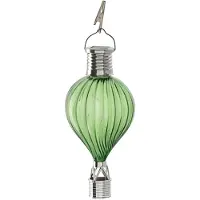 Cepewa Solar LED ballonhanger - groen - H17 cm - luchtballon - tuinverlichting/buitenlamp