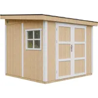 Timbela M938-HARVEST HONEY - LP SmartSide Tuinhuis op houtbasis - 5,9 m² - 248x294xH231 cm - met vloer en verf