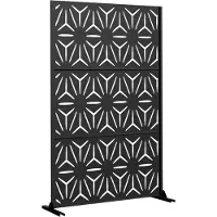 Casa.pro Scheidingswand Kilsturd privacyscherm 180x120x40 cm zwart
