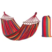 REA - hangmat met spreidstok 1-persoons 40cm - 400257 rood 260x90