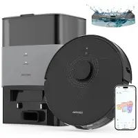 Airrobo L40+ Nat-droog Robotstofzuiger – robotstofzuiger met dweilfunctie en afzuigstation – USLAM LiDAR-navigatie – 3-in-1 stofzuigen en dweilen – tot 180 minuten accuduur