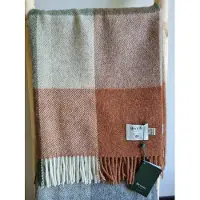 Bronte by moon Wollen Plaid - BLOCK Check Terracotta Green - 140x185cm - Bronte x Plaids.shop