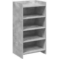 vidaXL Schoenenkast met opslag Betongrijs 48 x 36 x 92 cm Bewerkt hout