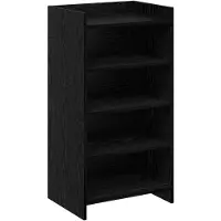 vidaXL Schoenenkast Zwart eiken 48 x 36 x 92 cm Bewerkt hout